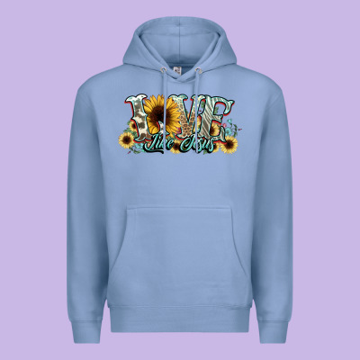 Love Like Jesus Sunflowers Premium Hoodie Designed By Nancycooperartshop