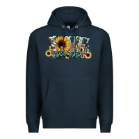 Navy love like jesus sunflowers Premium Hoodie - NancyCooperArtShop