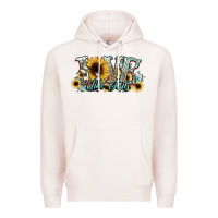 Pale Pink love like jesus sunflowers Premium Hoodie - NancyCooperArtShop