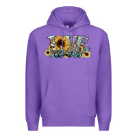 Purple love like jesus sunflowers Premium Hoodie - NancyCooperArtShop