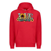 Red love like jesus sunflowers Premium Hoodie - NancyCooperArtShop