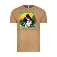 Vintage Camel life is better with a border collie Vintage Tee - texasbilliewilder