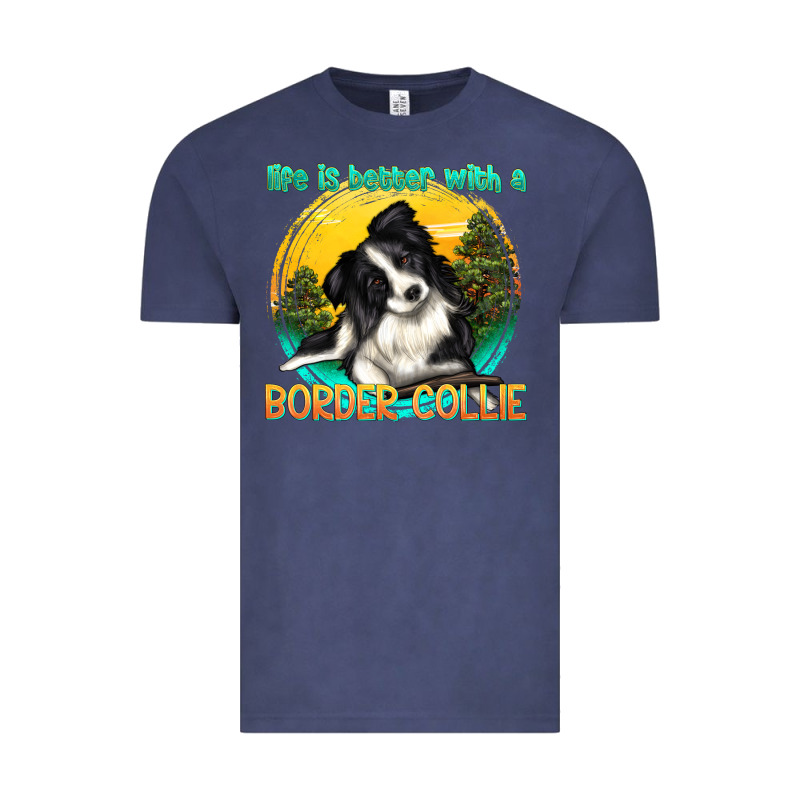 Life Is Better With A Border Collie Vintage Tee by texasbilliewilder | Teevron