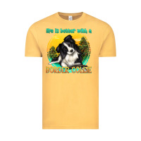 Vintage Mustard life is better with a border collie Vintage Tee - texasbilliewilder