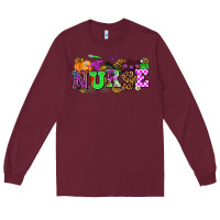 Burgundy halloween nurse Long Sleeve Tee - AdoDesignShop