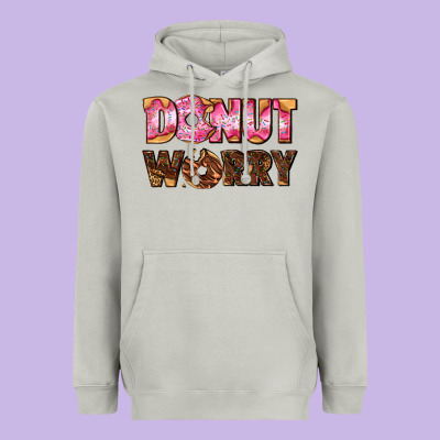 Donut Worry With Donut Heavyweight Hoodie Designed By Adodesignshop