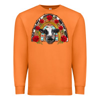 Carrot black and white baby cow floral rose rainbow Premium Sweatshirt - BarkalooDesign