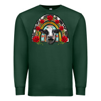 Sports Green black and white baby cow floral rose rainbow Premium Sweatshirt - BarkalooDesign