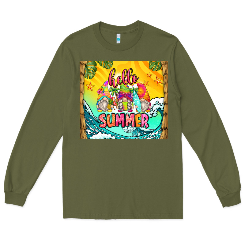 Hello Summer Gnomes Long Sleeve Tee by Zillion Design Studio | Teevron