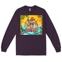 Plum hello summer gnomes Long Sleeve Tee - Zillion Design Studio