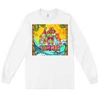 White hello summer gnomes Long Sleeve Tee - Zillion Design Studio