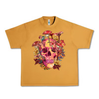 Peanut Butter Floral skeleton with mushrooms Urban Heavy Tee - RanaPortraitStore