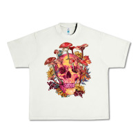 Pistachio Floral skeleton with mushrooms Urban Heavy Tee - RanaPortraitStore