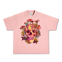 Salmon Floral skeleton with mushrooms Urban Heavy Tee - RanaPortraitStore