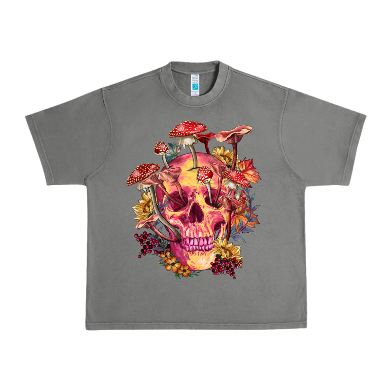 Floral Skeleton With Mushrooms Urban Heavy Tee by RanaPortraitStore | Teevron