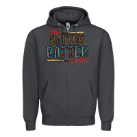 Smoke hey batter batter batter Zipper Hoodie - CowhideDigitalArt