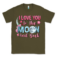 Army Green i love you to the moon and back Classic Tee - FaDigitalArtStudio