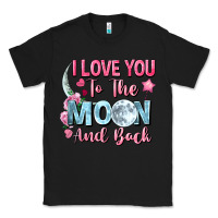 Black i love you to the moon and back Classic Tee - FaDigitalArtStudio