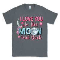 Charcoal Heather i love you to the moon and back Classic Tee - FaDigitalArtStudio