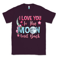 Plum i love you to the moon and back Classic Tee - FaDigitalArtStudio