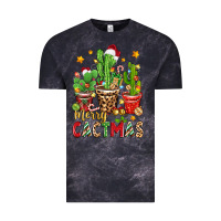 Cloud Black christmas cactus merry cactmas Vintage Tee - Zillion Design Studio