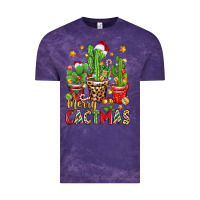 Cloud Purple christmas cactus merry cactmas Vintage Tee - Zillion Design Studio