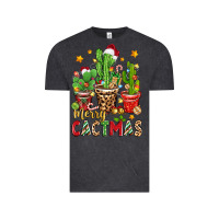 Vintage Black christmas cactus merry cactmas Vintage Tee - Zillion Design Studio