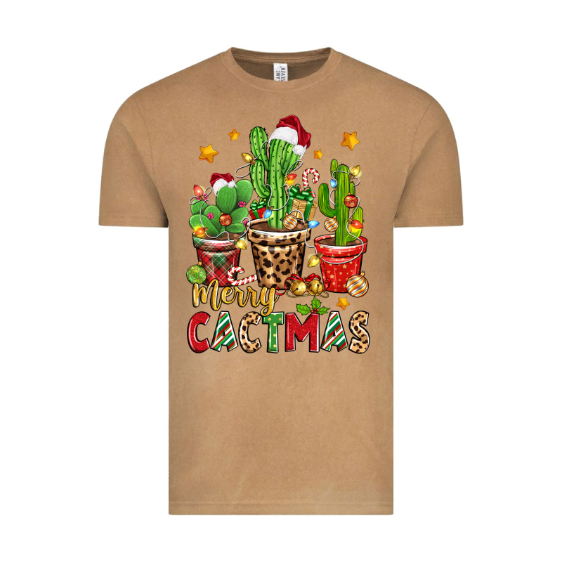 Christmas Cactus Merry Cactmas Vintage Tee by Zillion Design Studio | Teevron