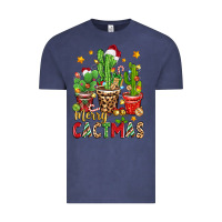 Vintage Denim christmas cactus merry cactmas Vintage Tee - Zillion Design Studio
