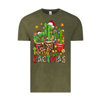 Vintage Olive christmas cactus merry cactmas Vintage Tee - Zillion Design Studio