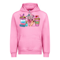 Fuchsia Pink Nail Coffee Cups With Rings Bbs Urban Hoodie - BundleAndBundleShop
