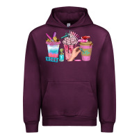 Mauve Wine Nail Coffee Cups With Rings Bbs Urban Hoodie - BundleAndBundleShop