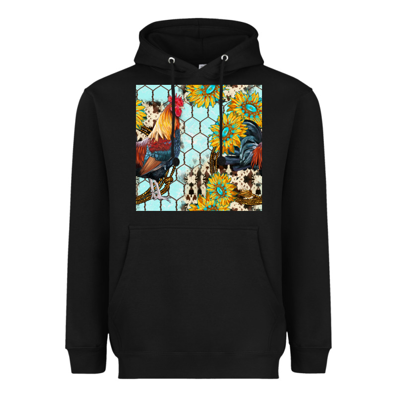 Western Rooster Seamless Pattern Heavyweight Hoodie by BundleAndBundleShop | Teevron
