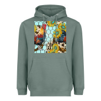 Sage western rooster seamless pattern Heavyweight Hoodie - BundleAndBundleShop