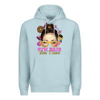 Blue Mist messy bun gym hair dont care Premium Hoodie - NancyCooperArtShop