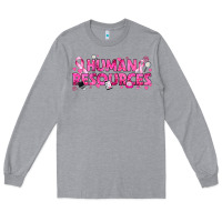 Heather Grey Breast Cancer Human Resources Long Sleeve Tee - texasbilliewilder