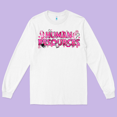 Breast Cancer Human Resources Long Sleeve Tee Designed By Texasbilliewilder