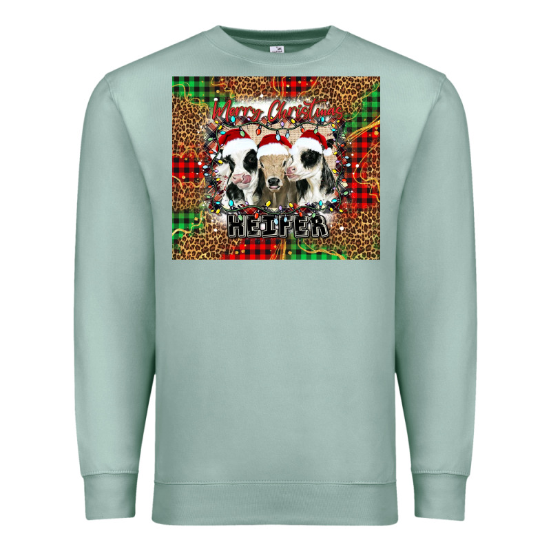 Merry Christmas Heifer Premium Sweatshirt by Jasminsmagicworld | Teevron