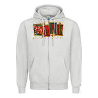 Dove Grey mini christmas Zipper Hoodie - FaDigitalArtStudio