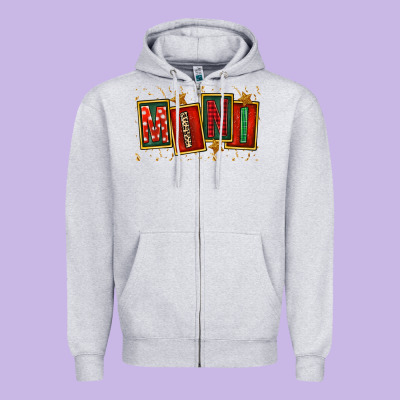 Mini Christmas Zipper Hoodie Designed By Fadigitalartstudio