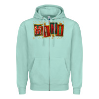 Seafoam mini christmas Zipper Hoodie - FaDigitalArtStudio