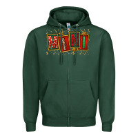 Sports Green mini christmas Zipper Hoodie - FaDigitalArtStudio