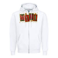 White mini christmas Zipper Hoodie - FaDigitalArtStudio