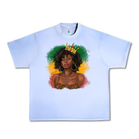 Grape Ice black queen with juneteenth flag Urban Heavy Tee - texasbilliewilder