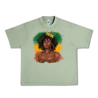 Oil Green black queen with juneteenth flag Urban Heavy Tee - texasbilliewilder