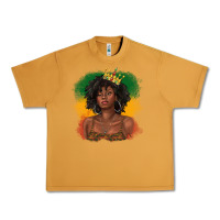 Peanut Butter black queen with juneteenth flag Urban Heavy Tee - texasbilliewilder