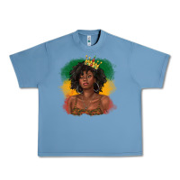 Pebble Blue black queen with juneteenth flag Urban Heavy Tee - texasbilliewilder