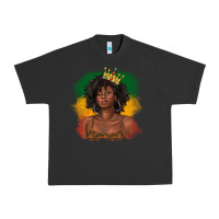 Pigment Black black queen with juneteenth flag Urban Heavy Tee - texasbilliewilder