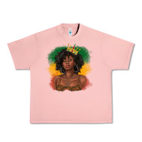 Salmon black queen with juneteenth flag Urban Heavy Tee - texasbilliewilder