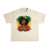 Sandshell black queen with juneteenth flag Urban Heavy Tee - texasbilliewilder
